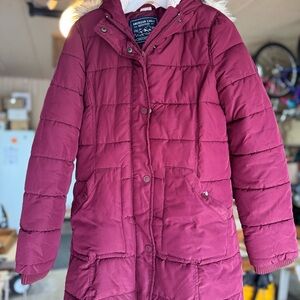 American Eagle Outfitters Maroon Outerwear